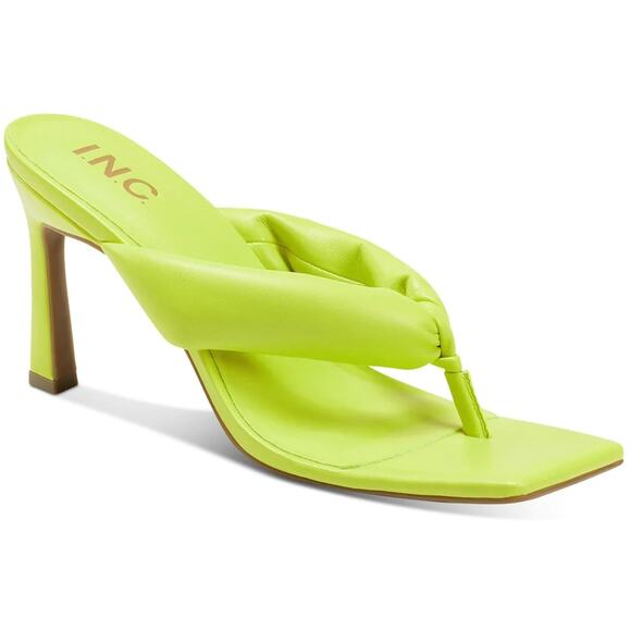 INC International Concepts Stiletto Thong Sandals Sagee Size US 5M Lime Green - Picture 1 of 3